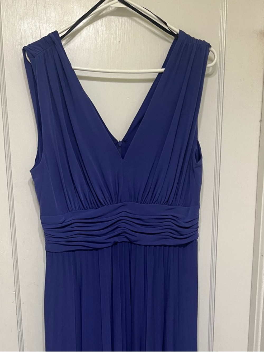 Suzi Chin for Maggy Boutique Sleeveless V-Neck Maxi Dress in Royal Blue